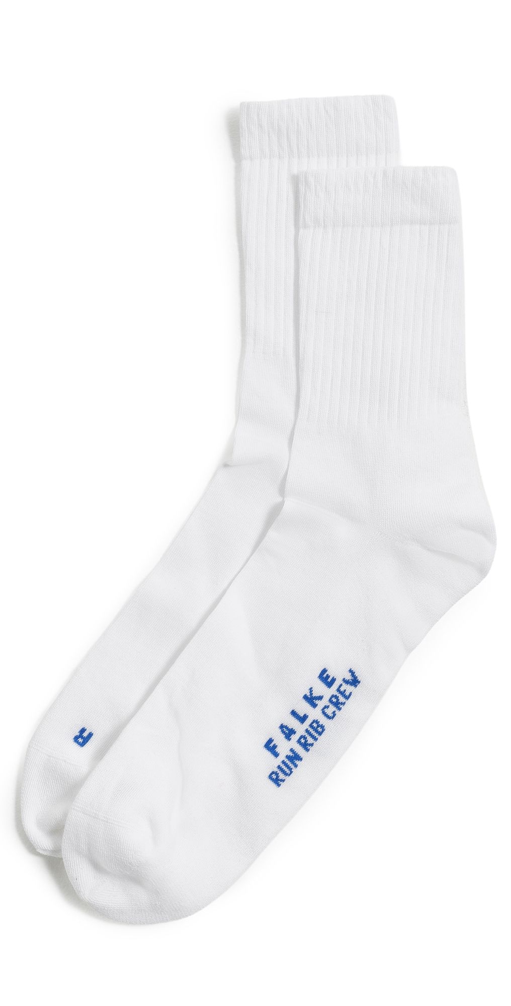 Falke Run Rib Crew Socks White 42-43