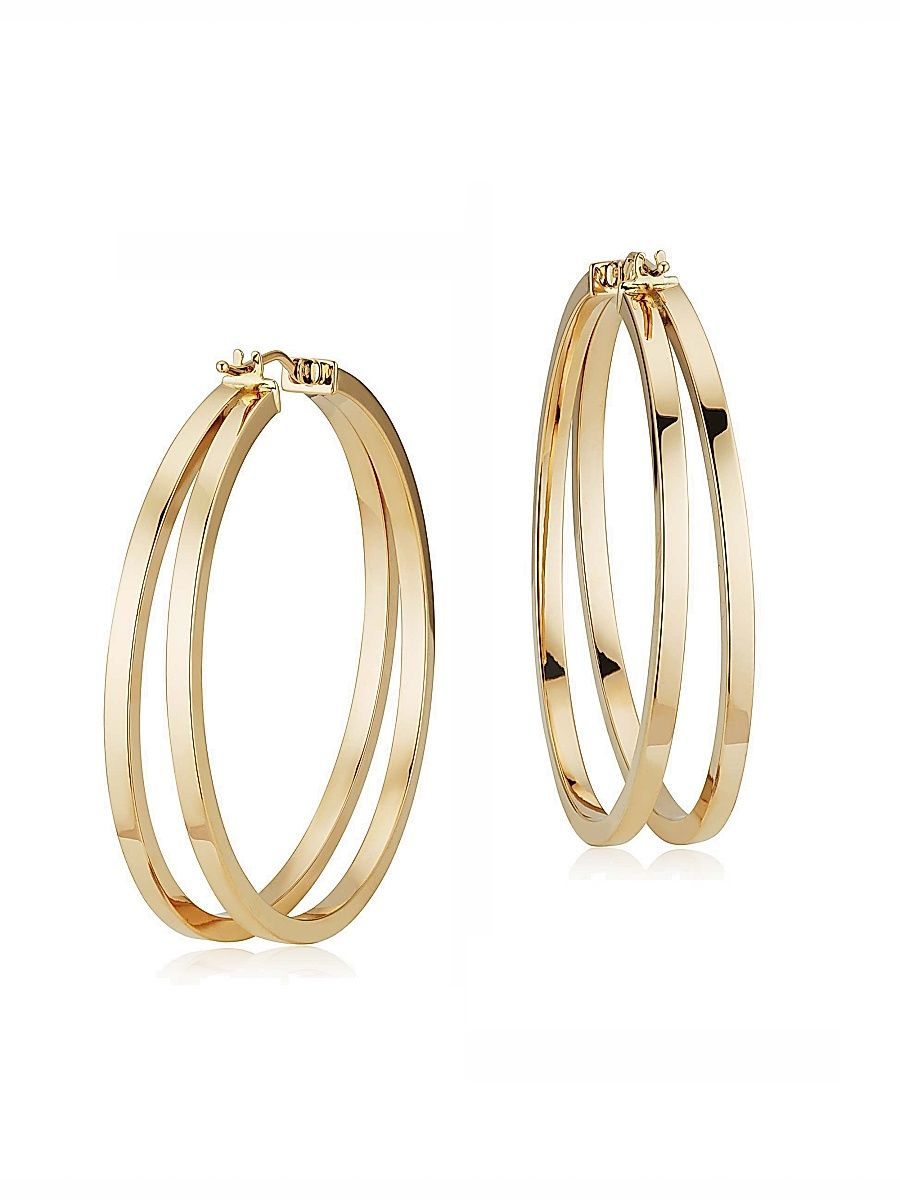 Women's 14K Yellow Gold Hudson Large Hoops - Gold