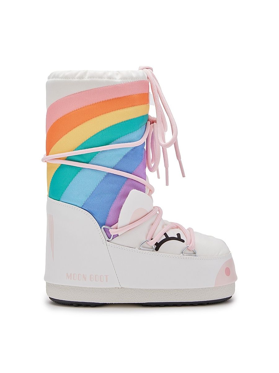 Little Girl's & Girl's Icon Unicorn Padded Boots - White Multicolor - Size 7 (Toddler)