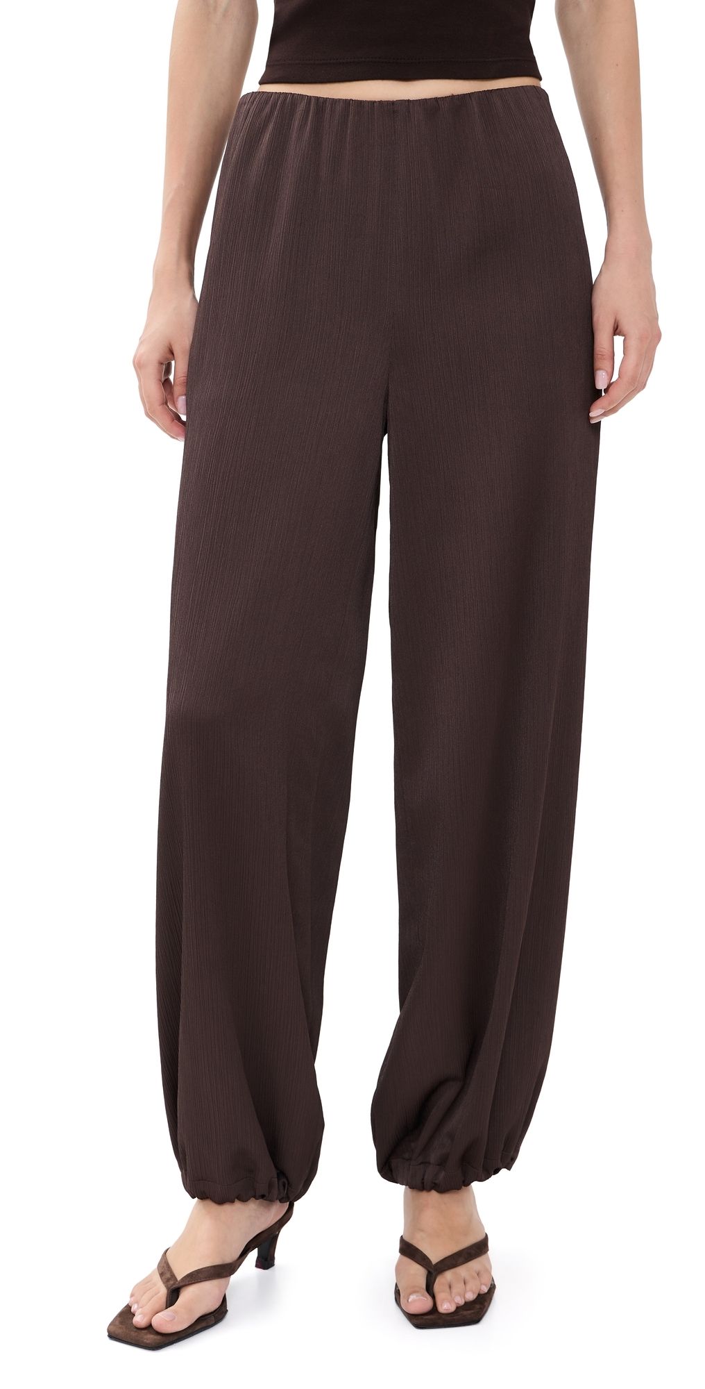 Vince Plisse Crinkle Balloon Pants Iron L