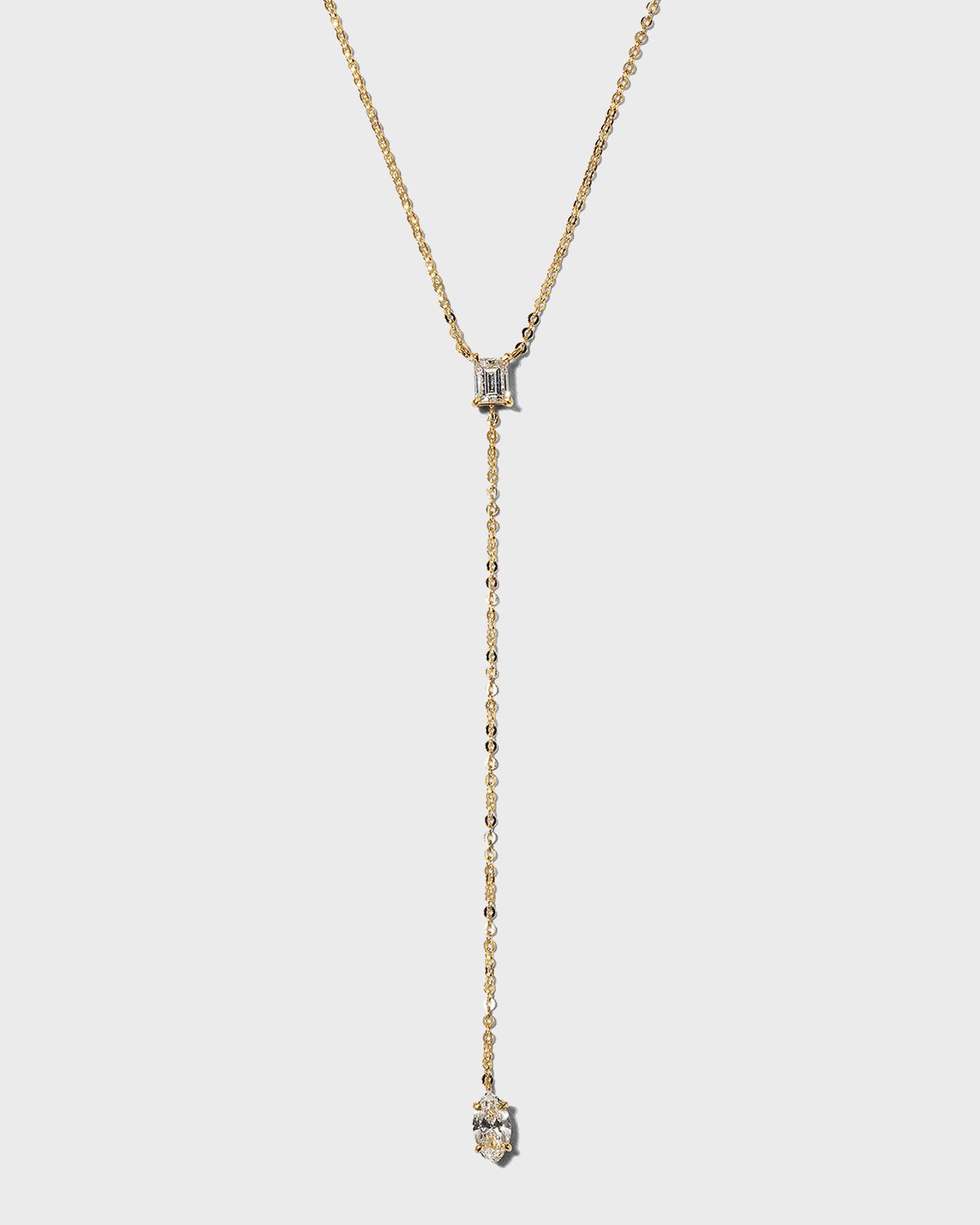 18k Heart and Marquis Lariat