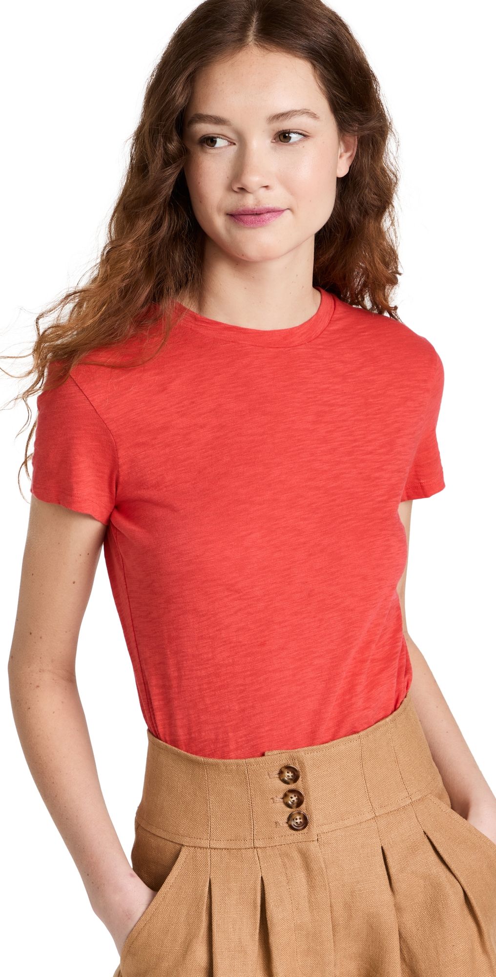 Theory Tiny Tee Poppy L