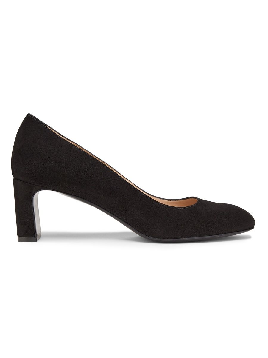 Stuart Weitzman Women's Babette 60MM Suede Pumps - Black - Size 8