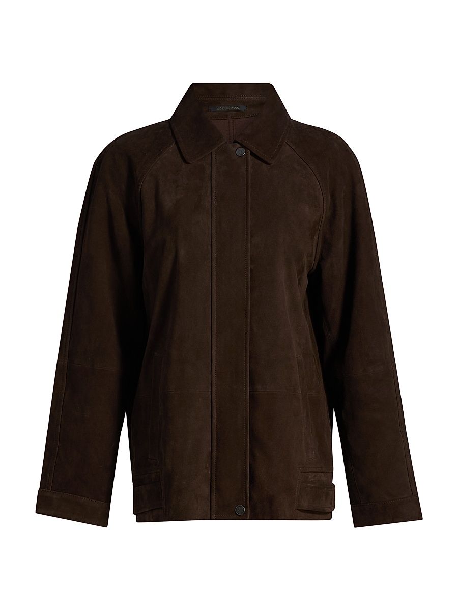 Women's Suede Jacket - Espresso - Size XXL