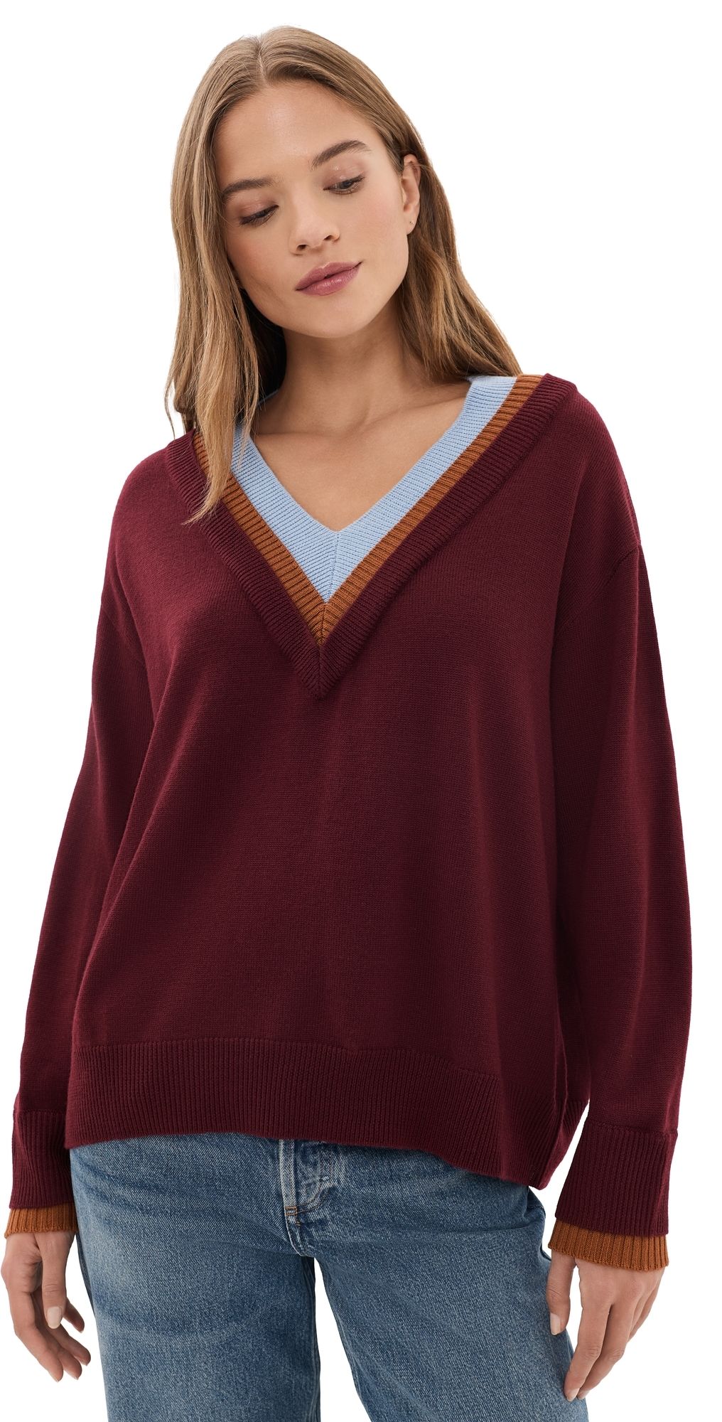 STAUD Norman Sweater PINOT MULTI S