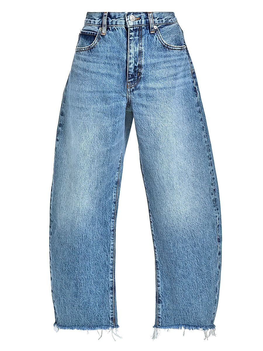 Women's The Bubble Crop Jeans - Rapture Raw Fray - Size 32