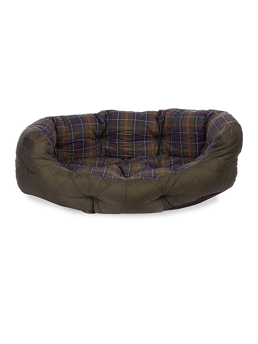 Quilted Dog Bed - Olive