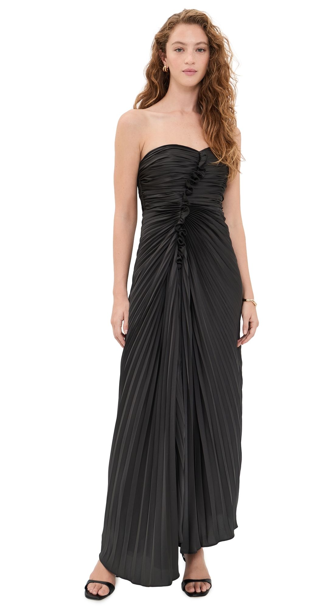 AMUR Alexandra Pleated Gown Willow Ash 8