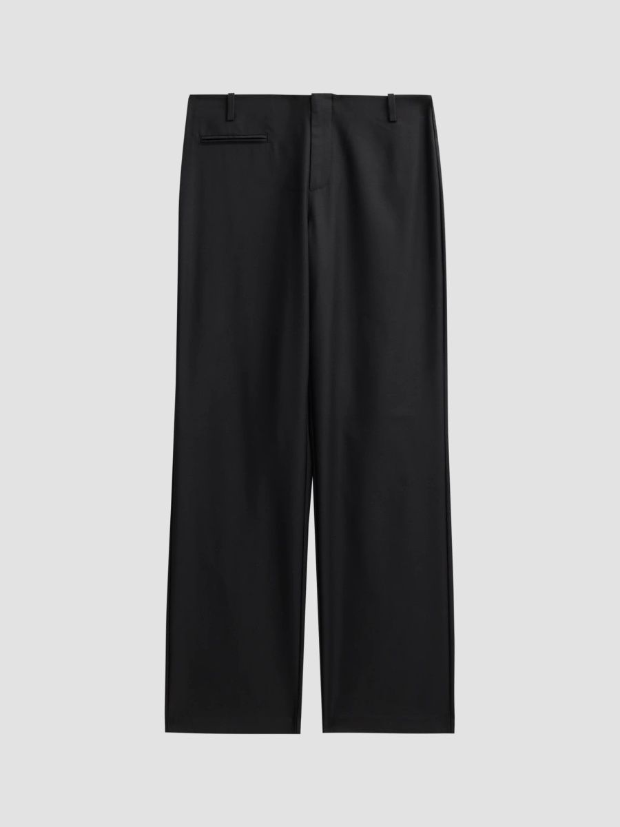 Re/done Women's City Wool-Blend Trousers - Black - Size 32