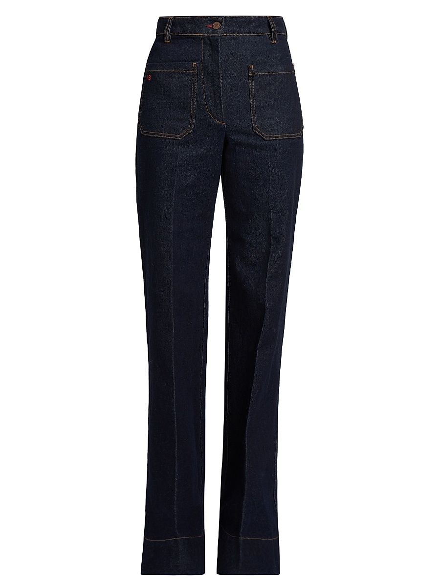 Women's Alina High-Rise Stretch Flare Jeans - Dark Indigo Rinse - Size 30
