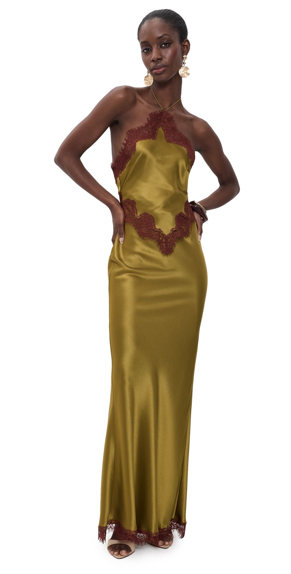 Retrofête Everly Dress Basil/Cigar M