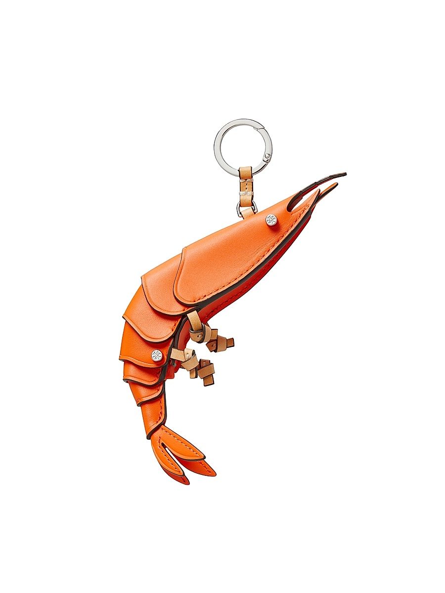 Women's Lobster Leather Bag Charm - Orange