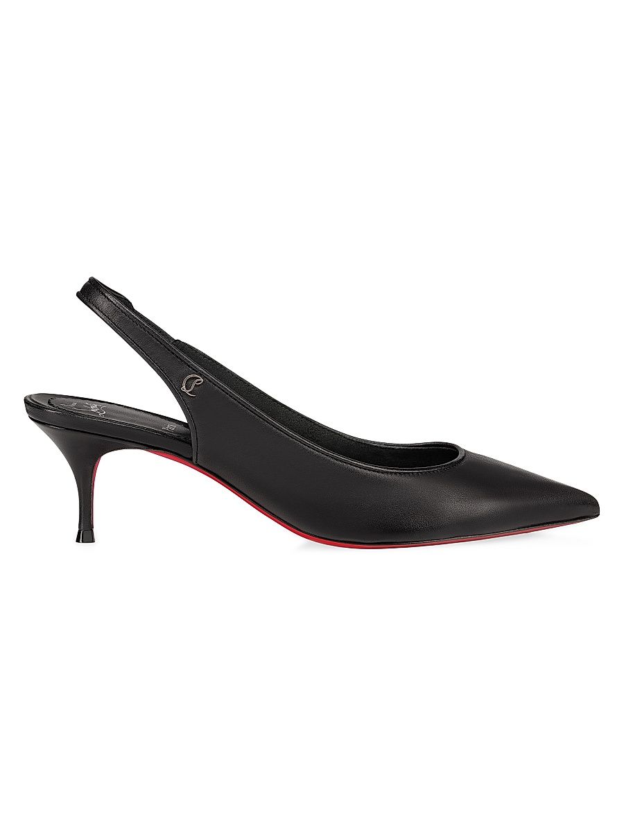 Women's Sporty Kate 55MM Leather Slingback Pumps - Black - Size 5