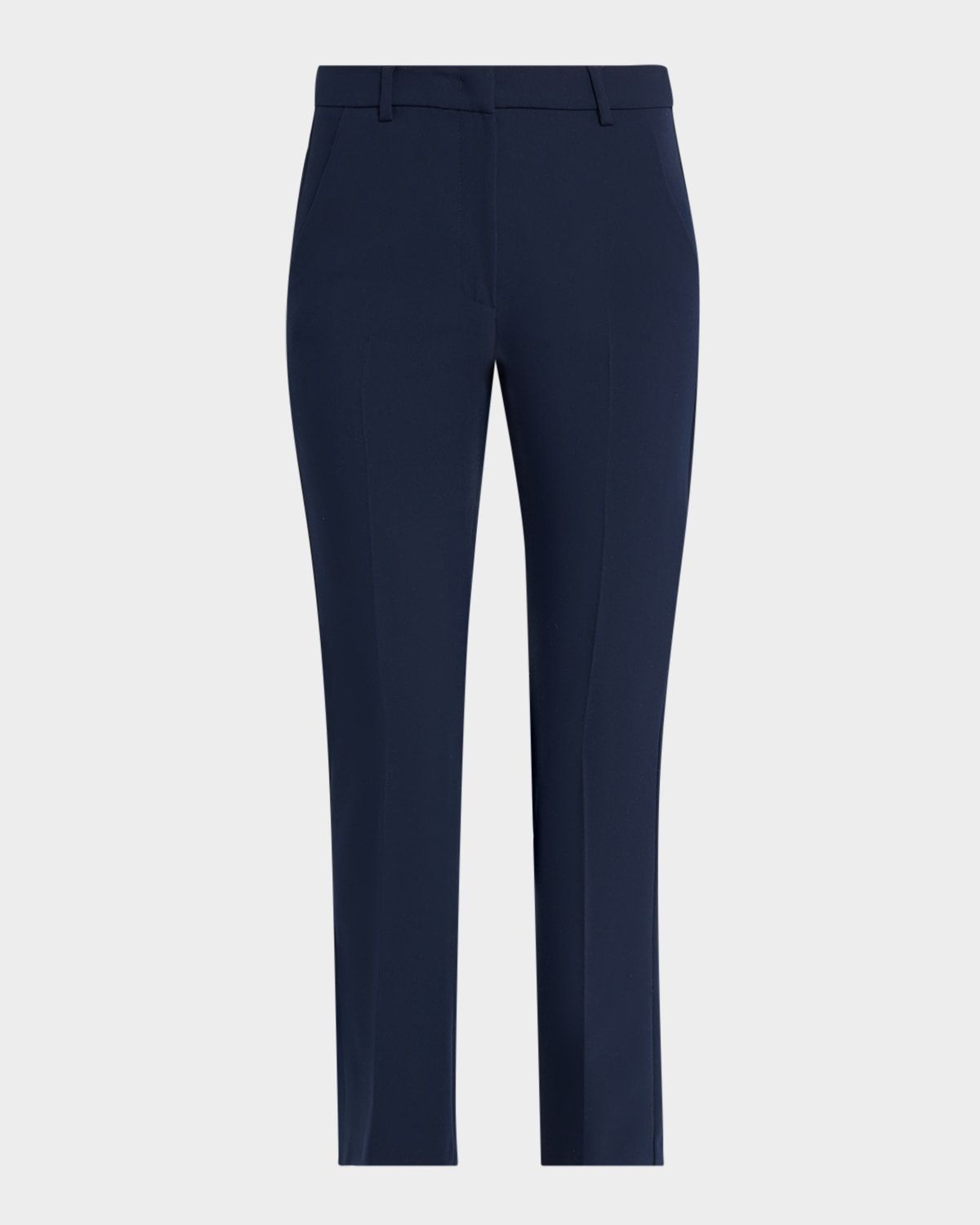 Freda Cropped Stretch Canvas Slim Trousers