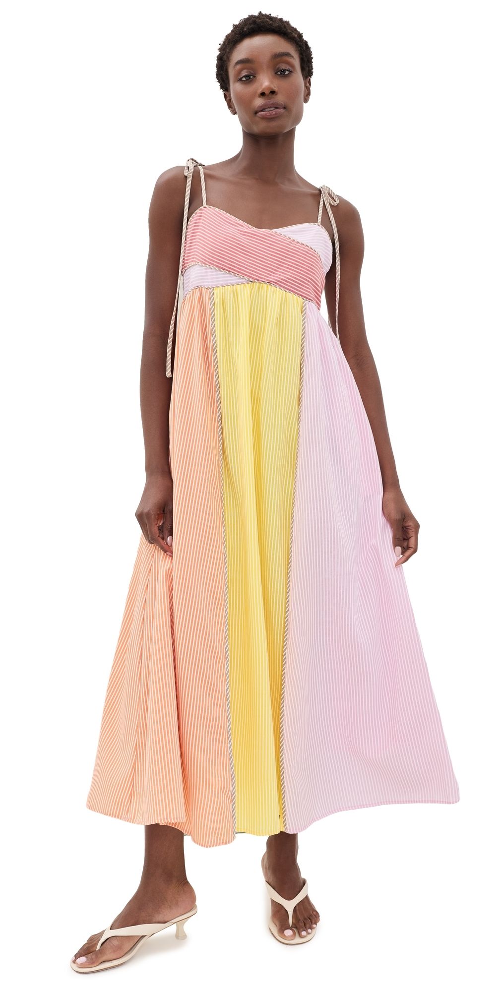 English Factory Striped Maxi Dress Multi XS