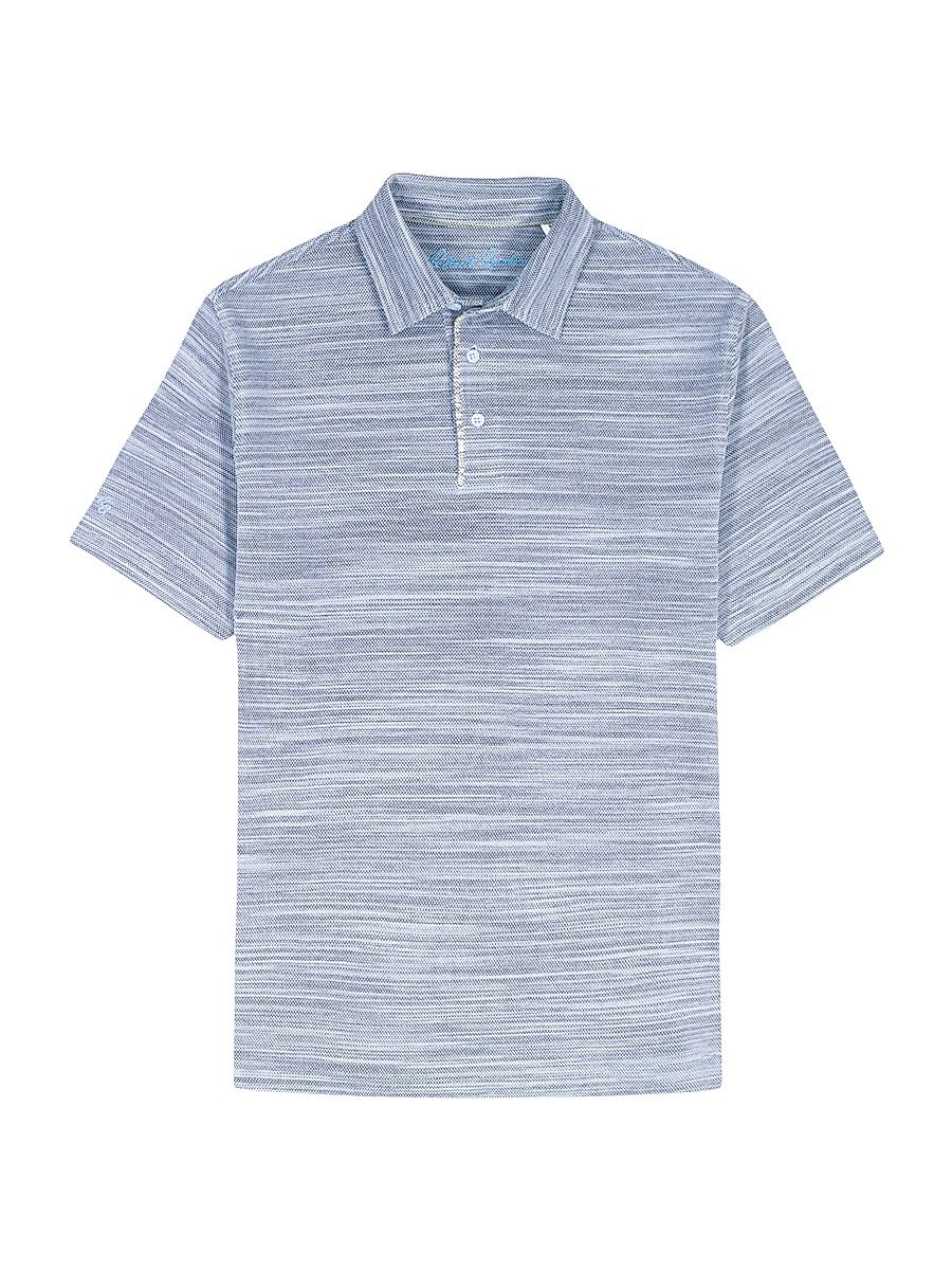 Men's Bogner Cotton-Blend Polo Shirt - Light Blue - Size XXL