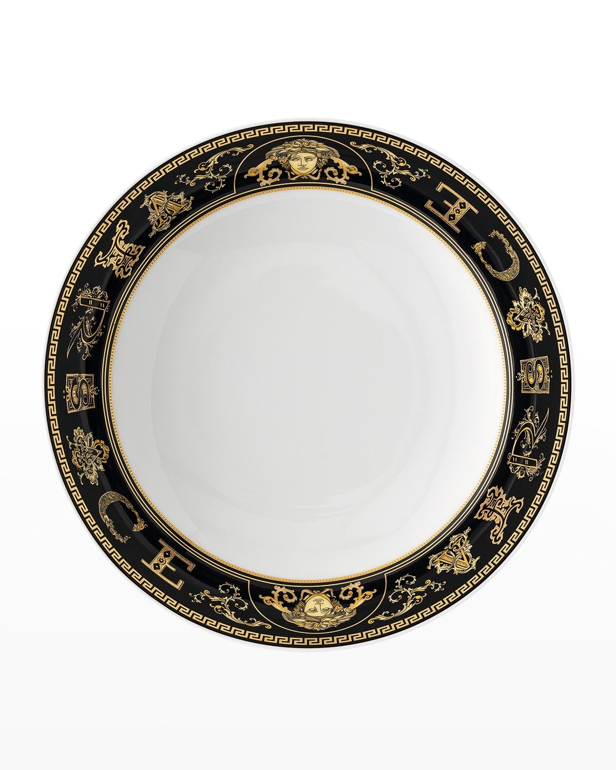 Virtus Gala Black Rim Soup Bowl