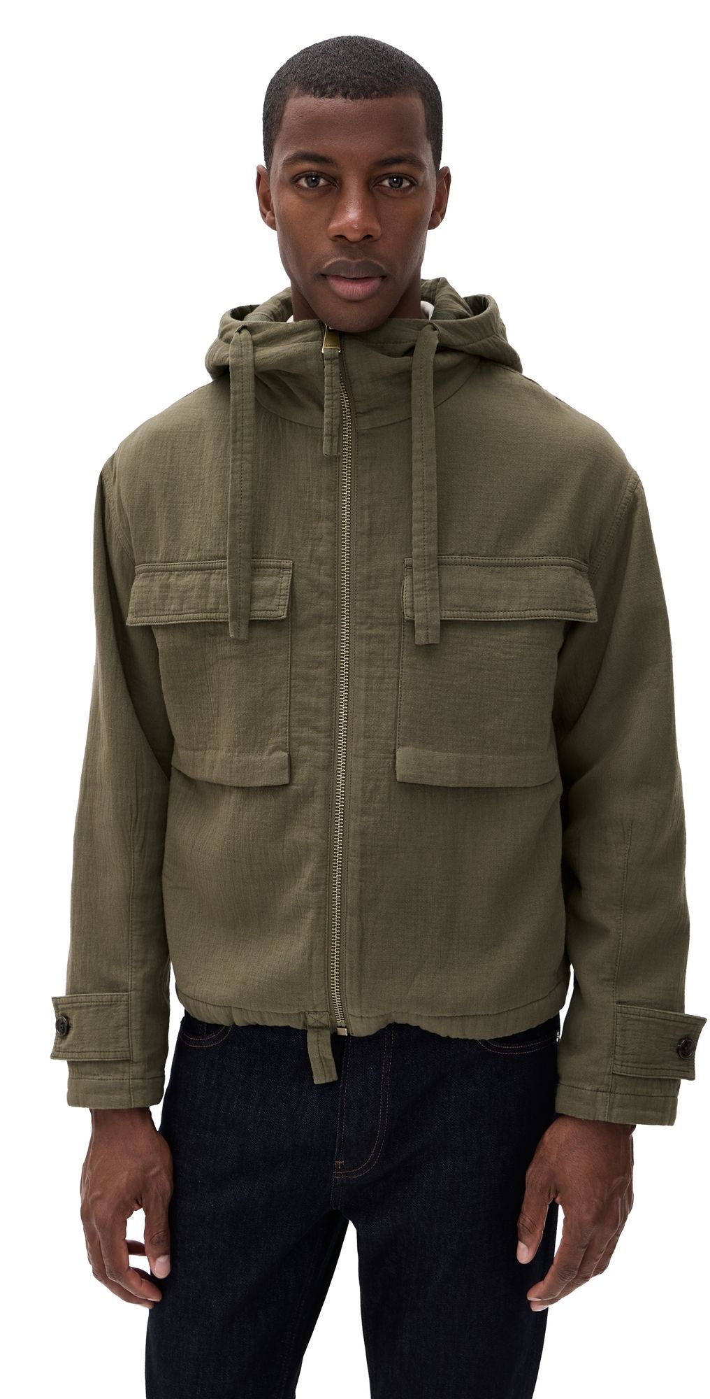 SIMKHAI Iver 4 Pocket Field Jacket Olive XL