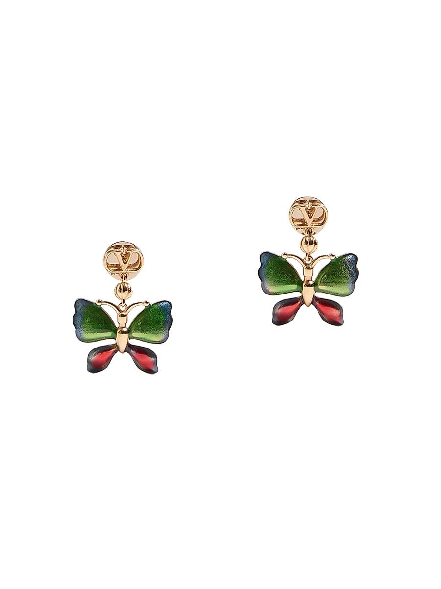 Women's Vouloirvoler Metal and Enamel Earrings - Multicolored