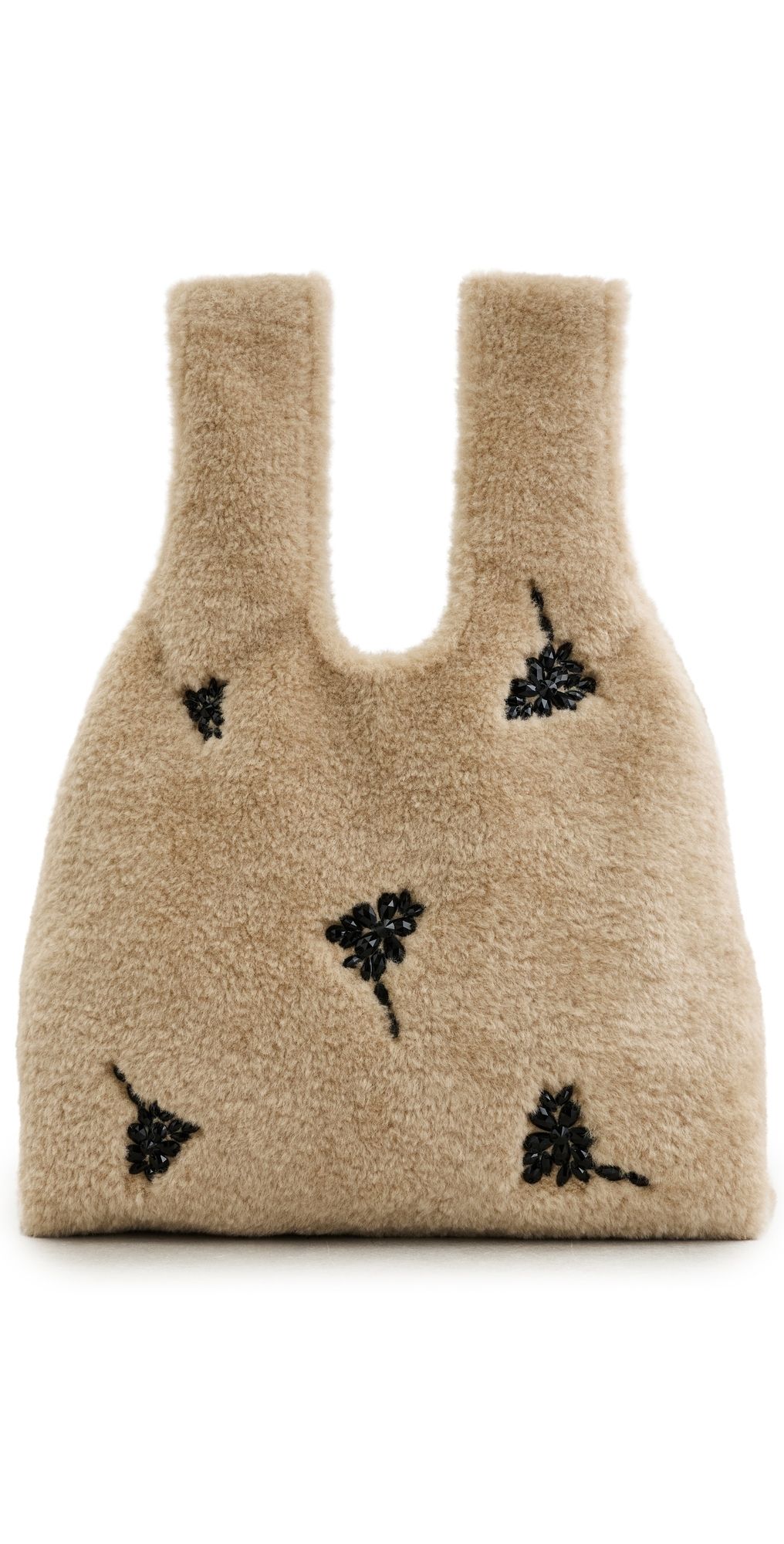 Simone Rocha Faux Fur Shopper Bag Blonde/Jet One Size