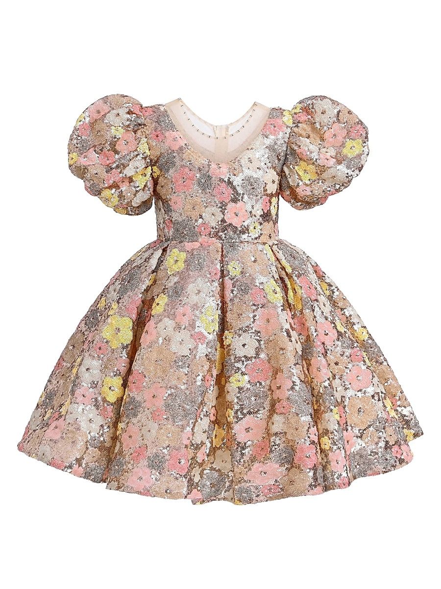 Little Girl's & Girl's Lamore Dress - Champagne - Size 11