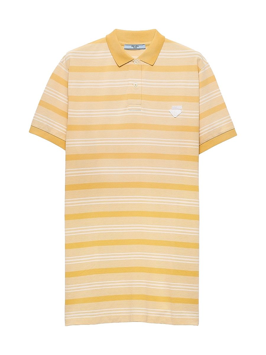 Women's Bayadere Stripe Pique Mini Dress - Yellow - Size 10