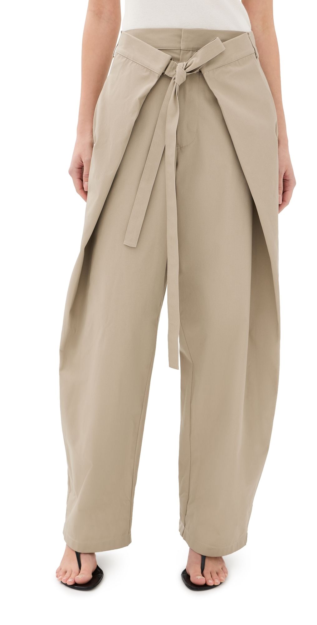 DARKPARK Stella Tie Front Pants Taupe 38