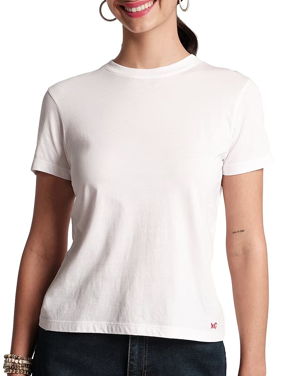Women's Super Crewneck Pima Cotton T-Shirt - White - Size XL