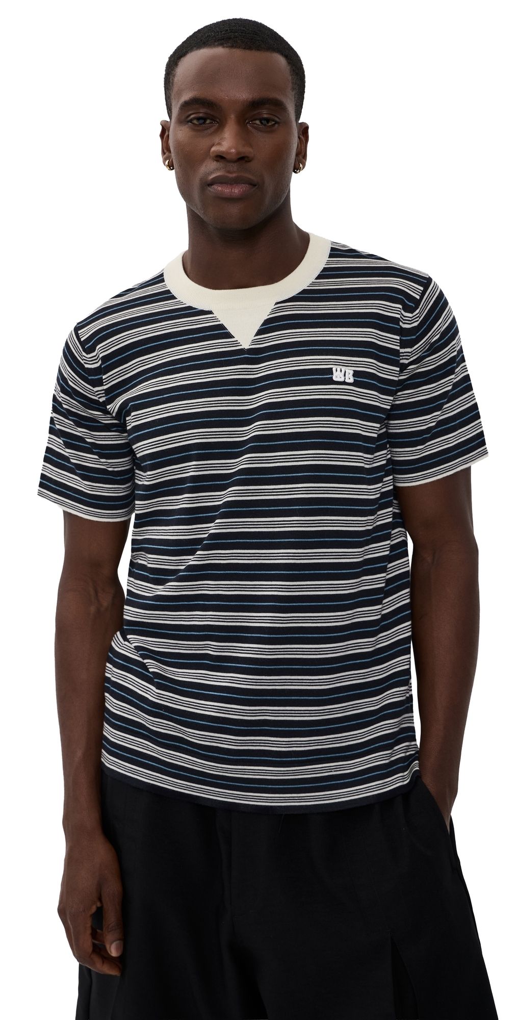 Wales Bonner Song Tee Navy/Ivory/Blue XL