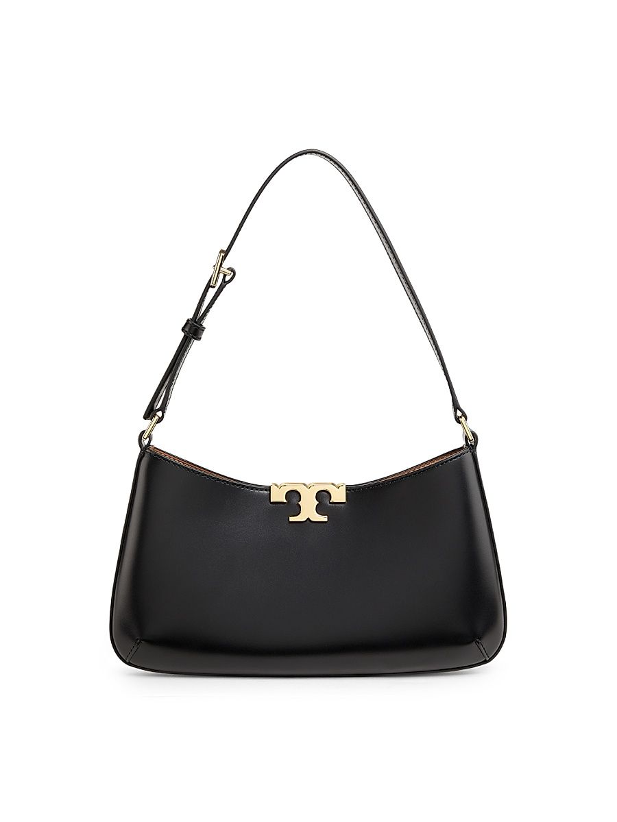Women's Eleanor Logo-Detailed Leather Shoulder Bag - Black