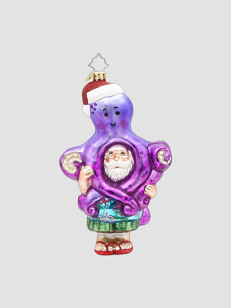 Surf & Sun The Christmas Catch Glass Ornament