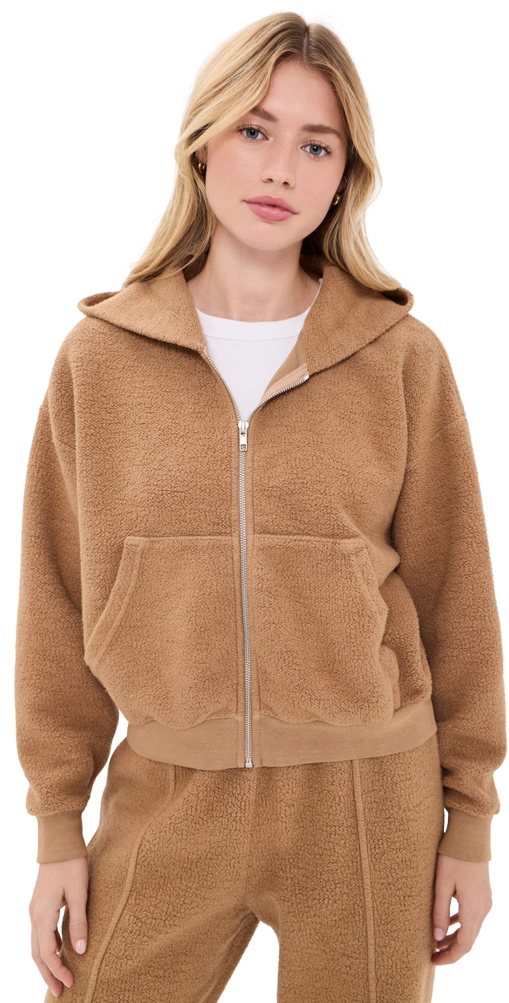 ASHER Rosie Reversed Zip-Up Hoodie Teddy XS