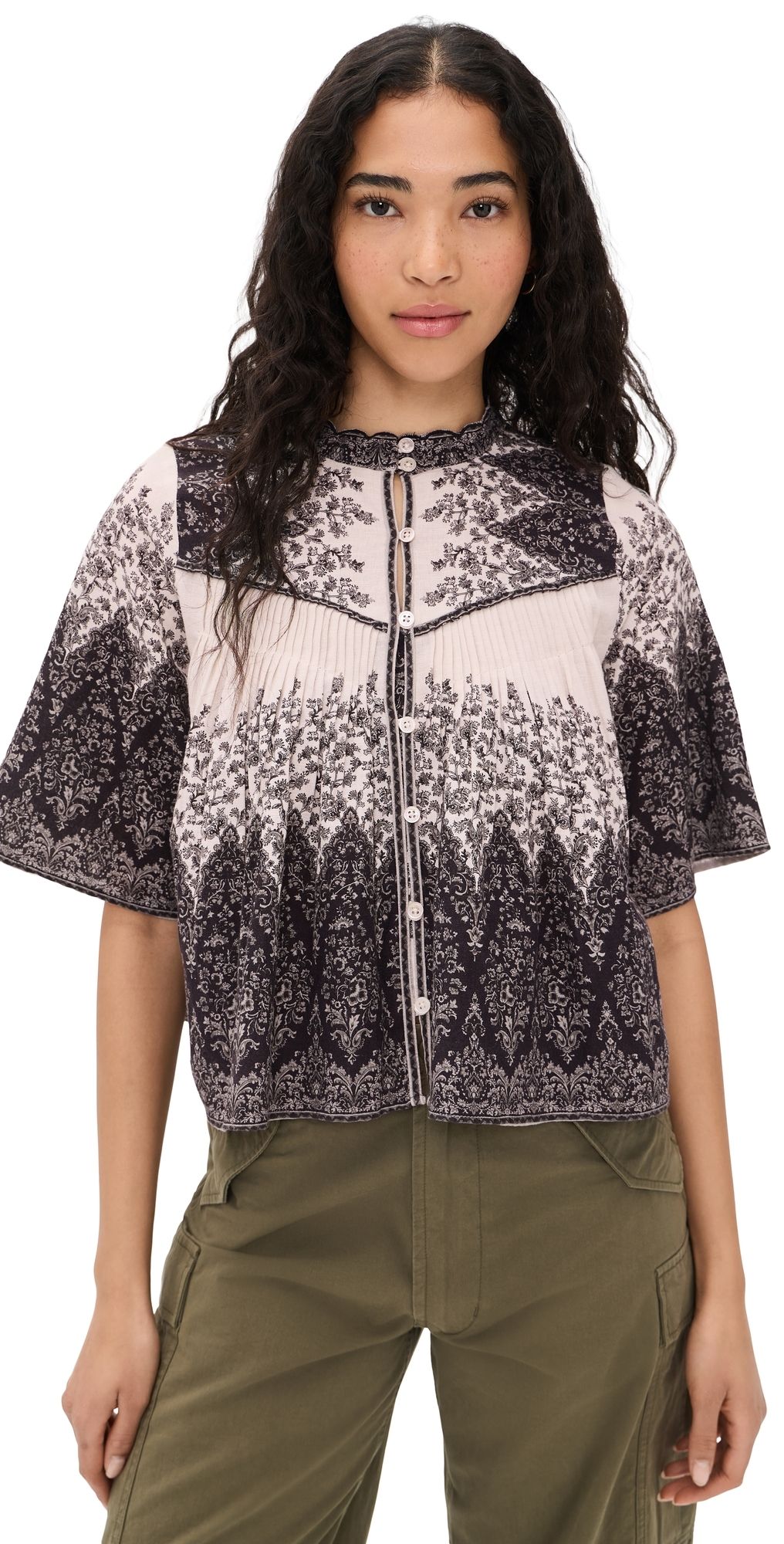 Sea Hedra Print Blouse Multi XS