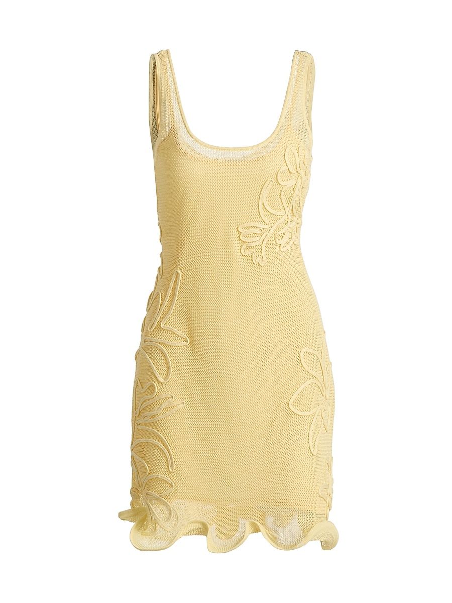 Women's Alemeda Floral-Embroidered Minidress - Lotus - Size Large