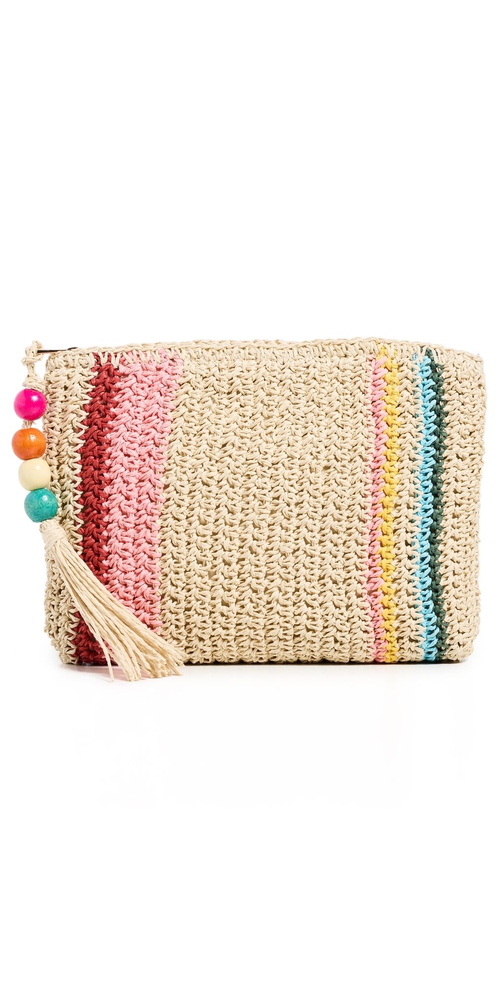 Dolce Vita Astra Raffia Clutch Pink Multi One Size