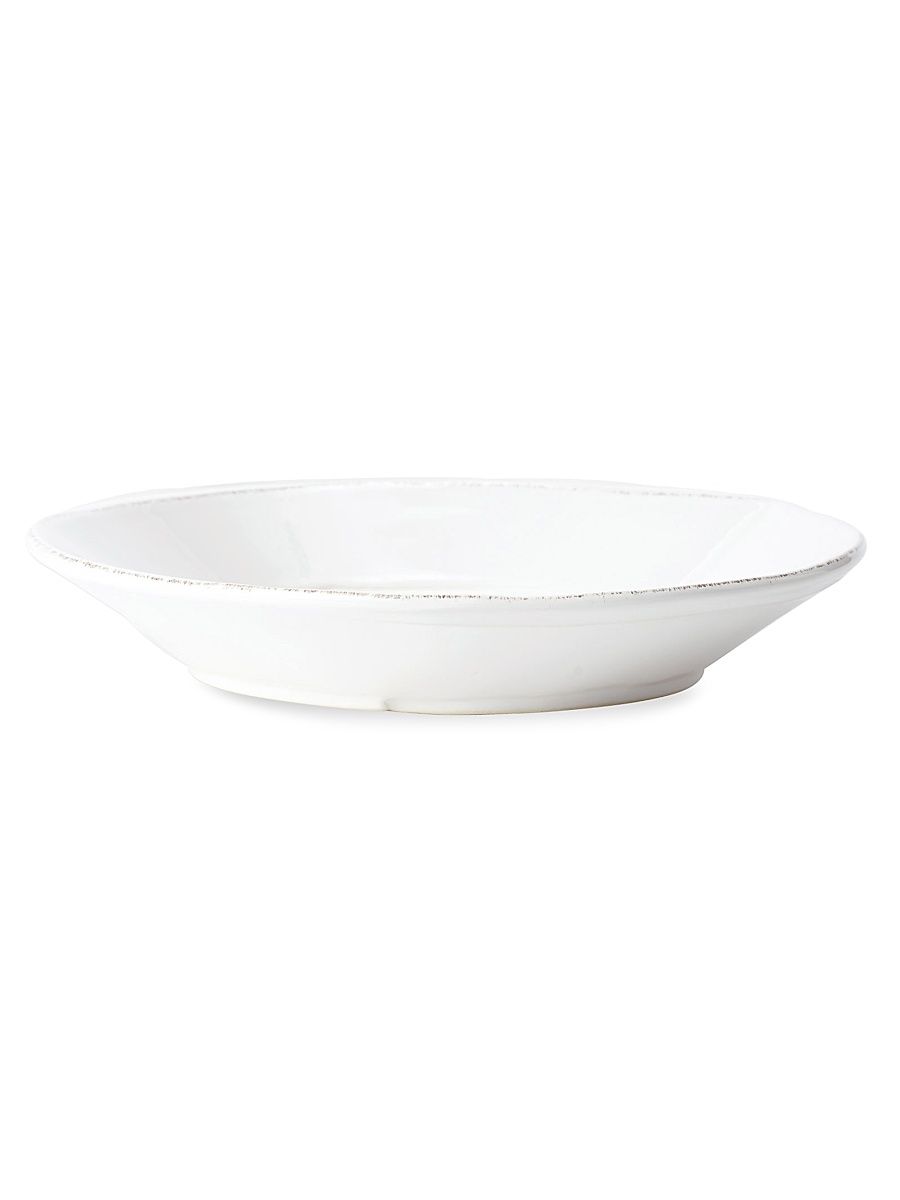 Melamine Lastra White Shallow Bowl