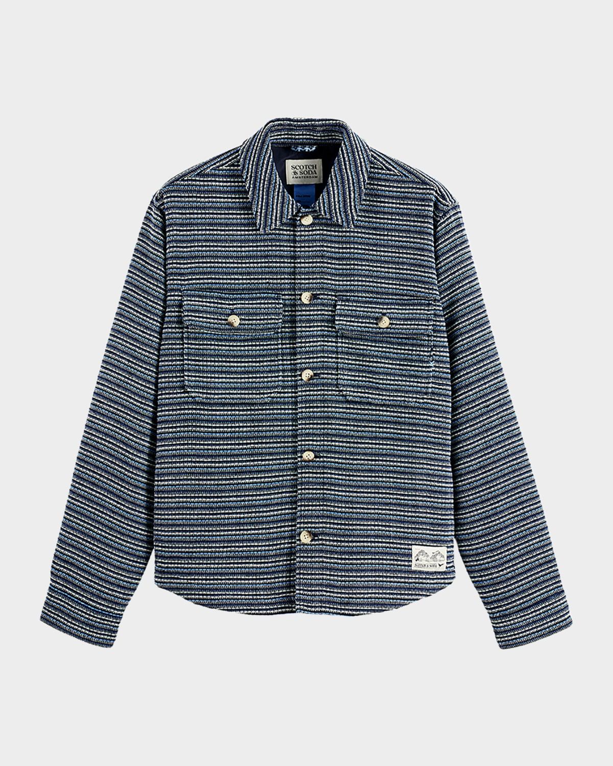 Men & apos;s Structured Stripe Overshirt