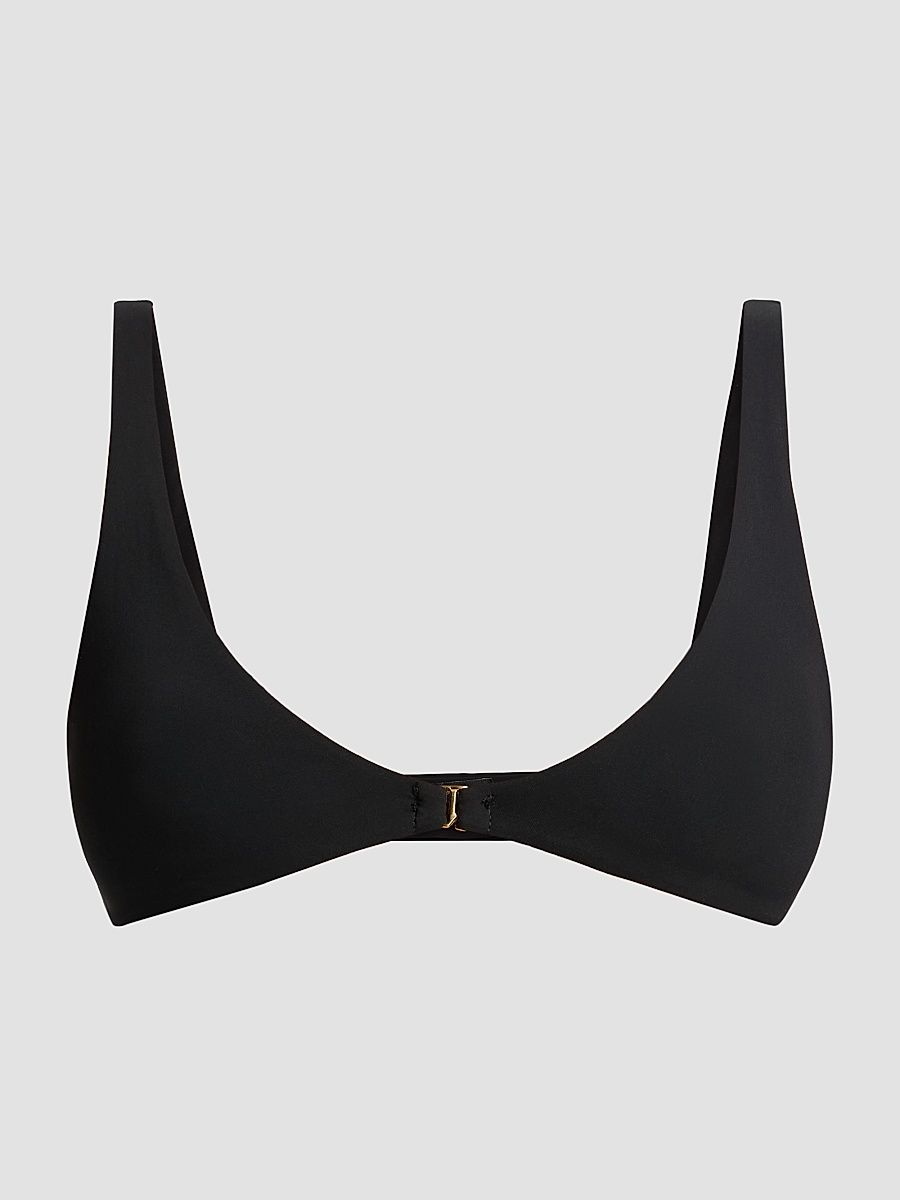 Women's Echauffe Scoopneck Bikini Top - Black - Size Large