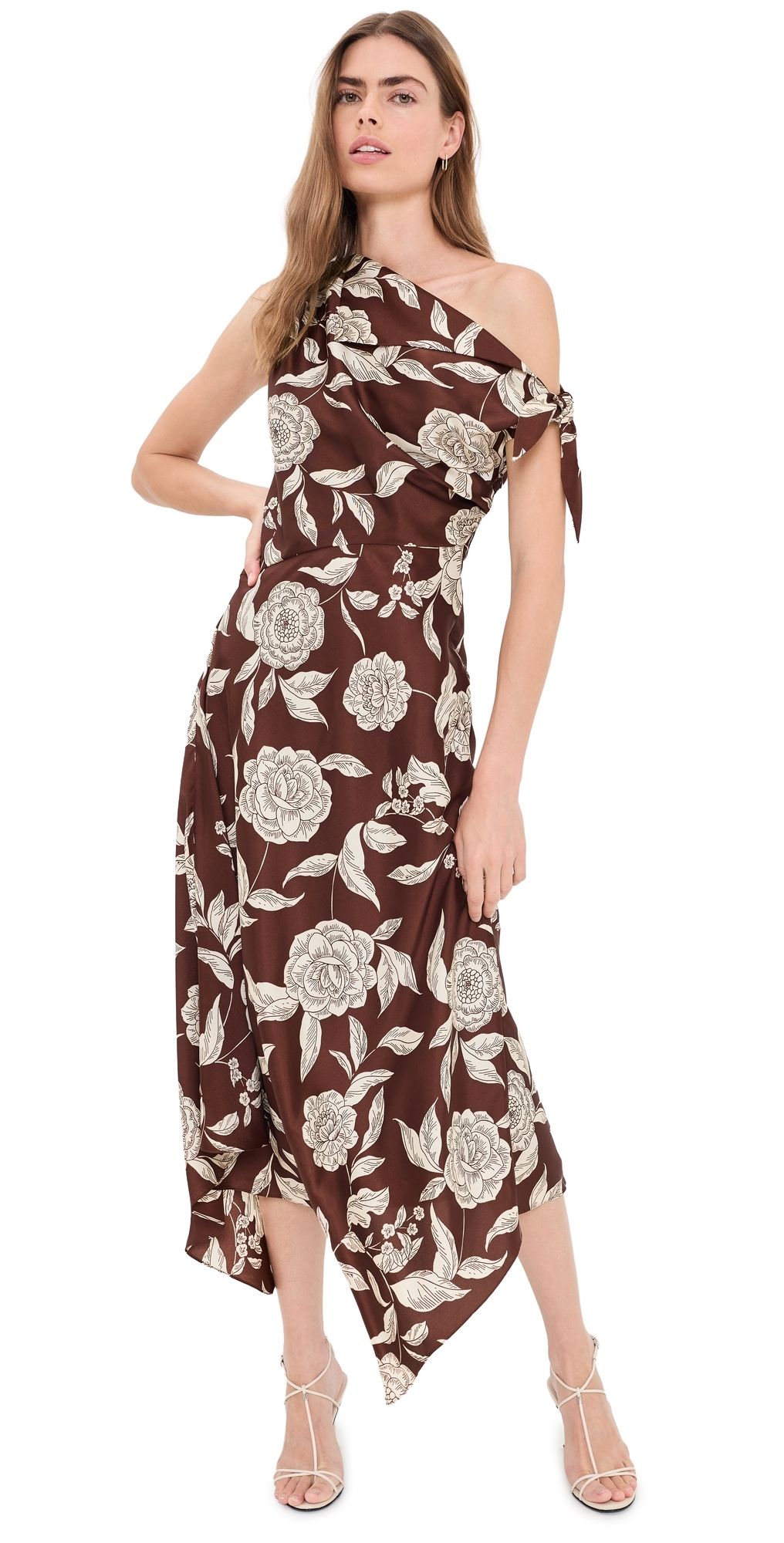 Tanya Taylor Loretta Dress Deep Redwood Multi 8