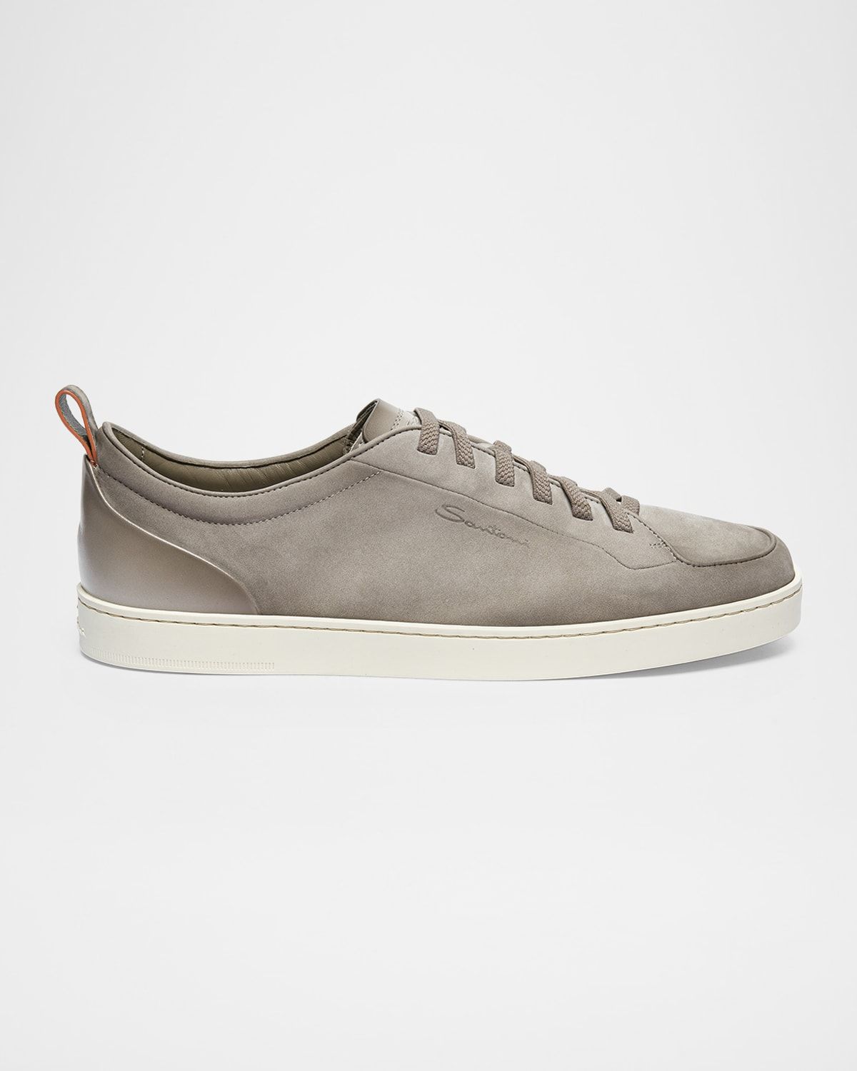 Men & apos;s Nubuck Leather Low-Top Sneakers