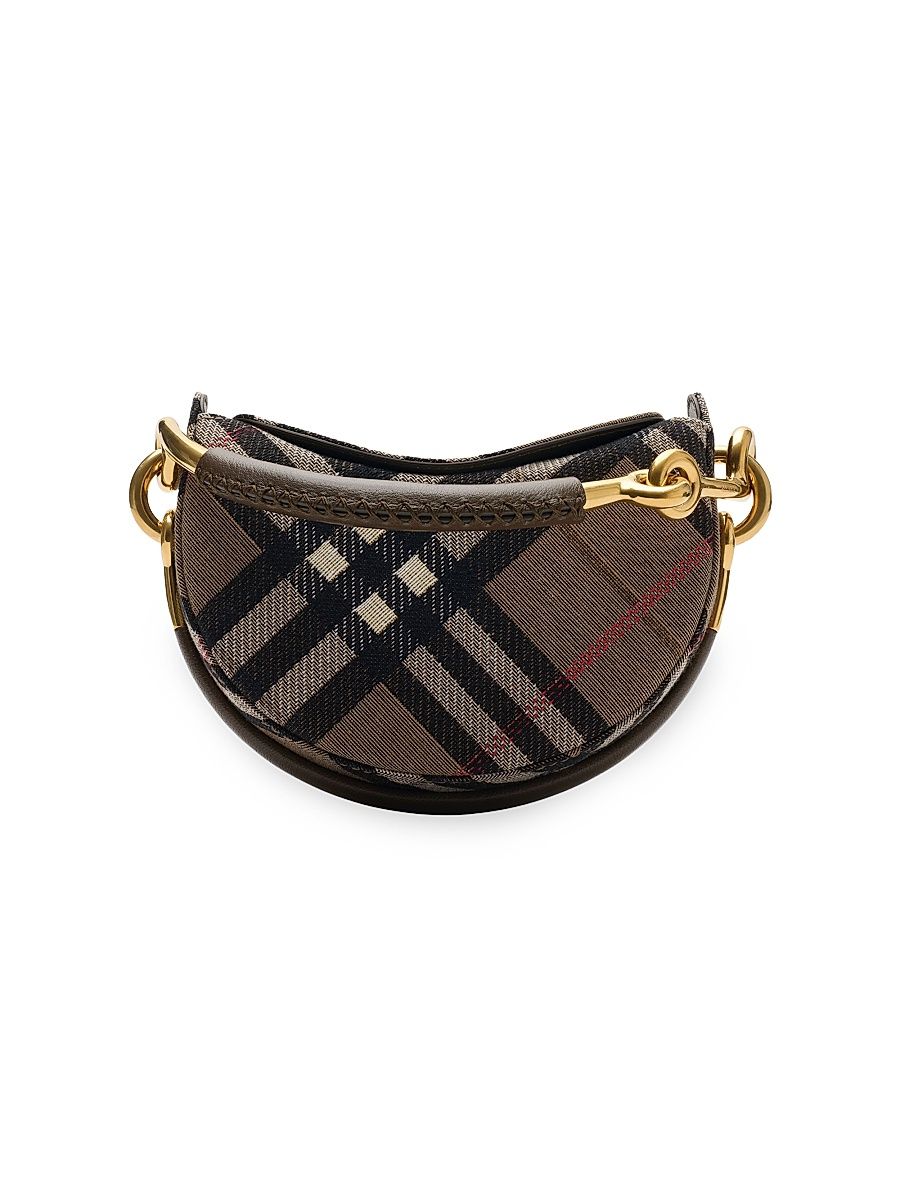 Women's Bridle Check Saddle-Style Clutch - Brush