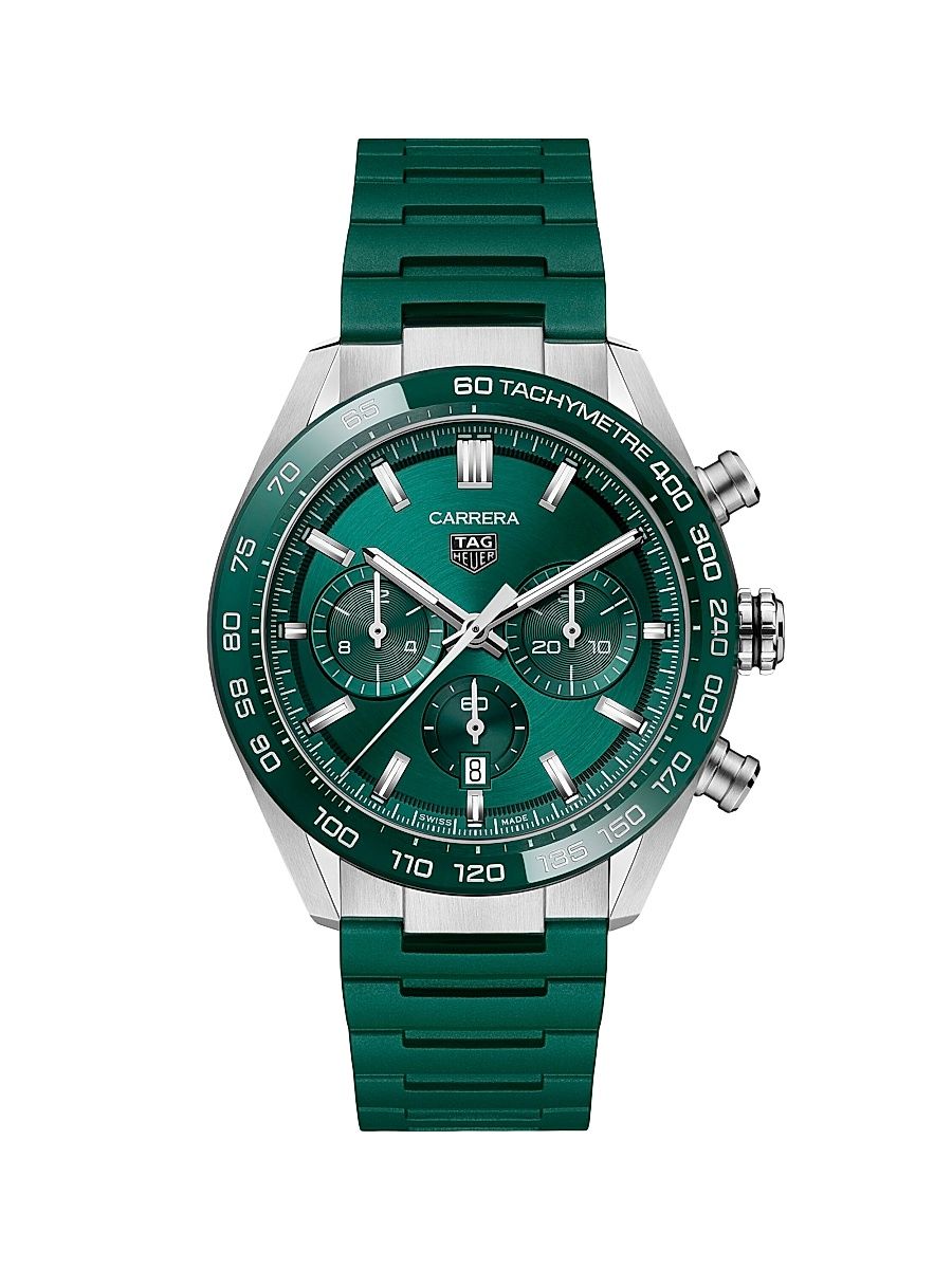 Men's Carrera Stainless Steel Chronograph Watch/44MM - Green