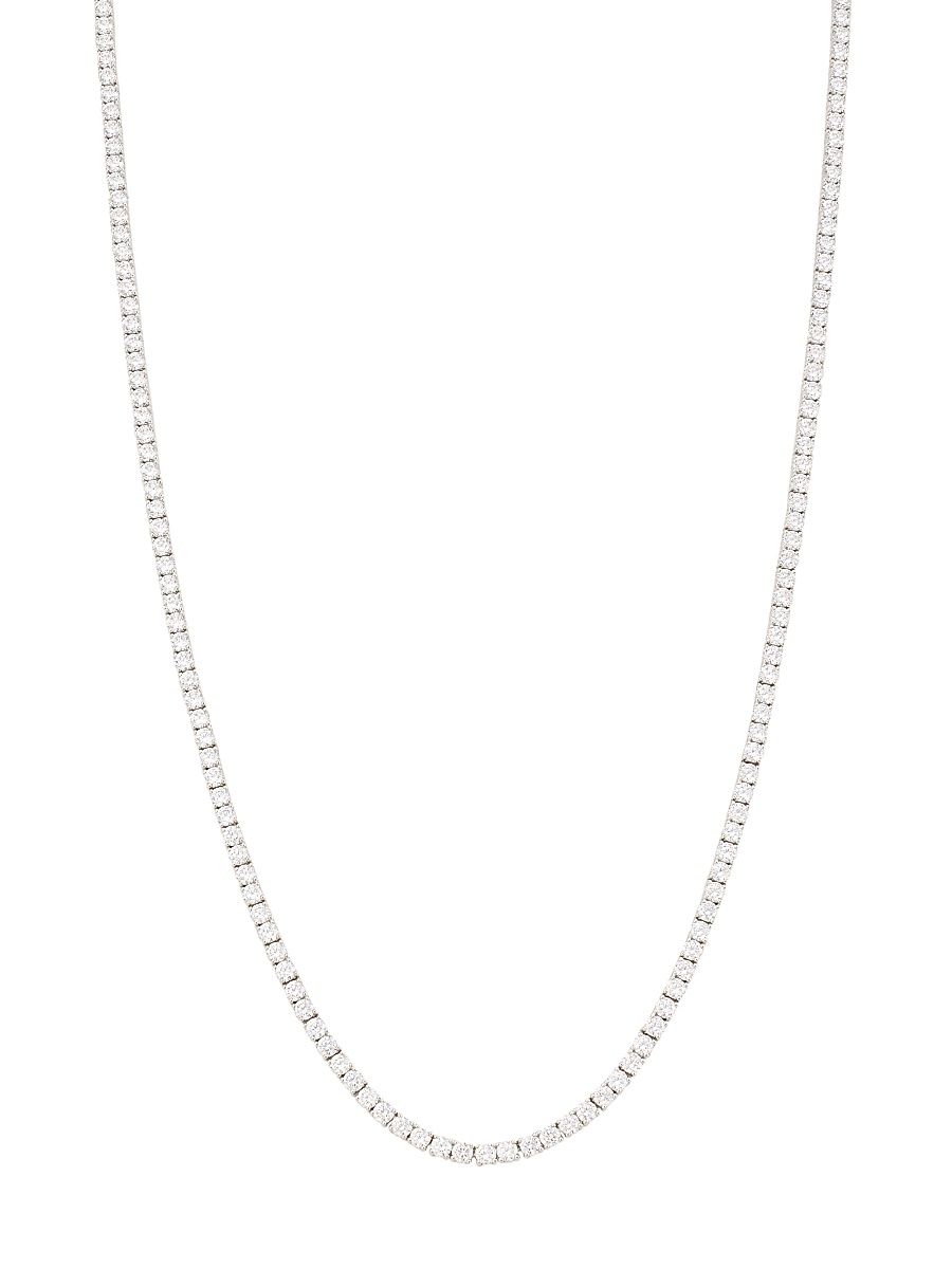 Adriana Orsini Women's Naomi Rhodium-Plated & Cubic Zirconia Long Tennis Necklace/24" - Silver Crystal