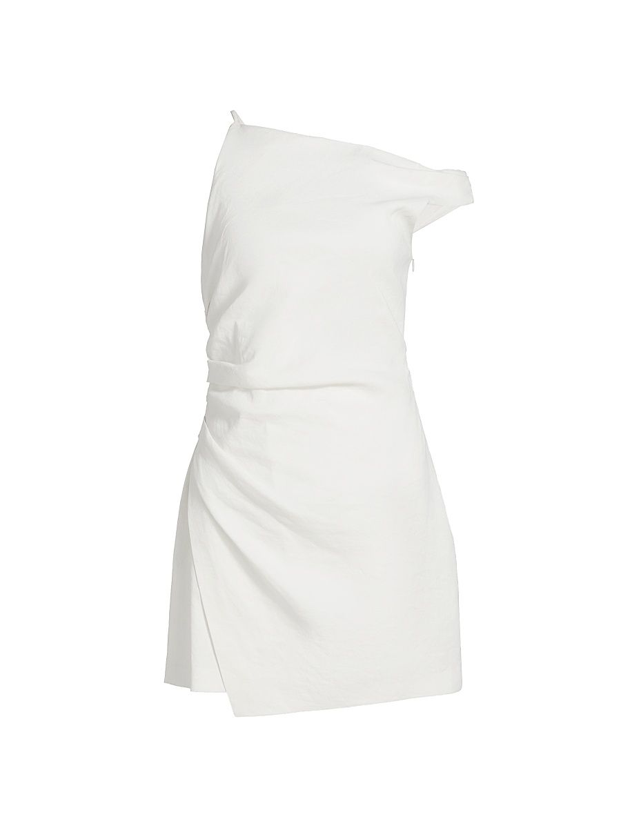 Women's Leia Linen-Blend Minidress - White - Size 14