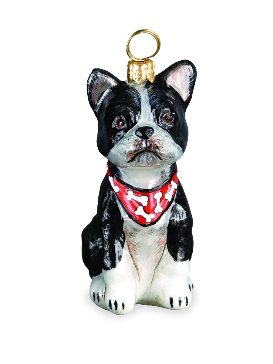 Pet Set Boston Terrier With A Bandana Ornament