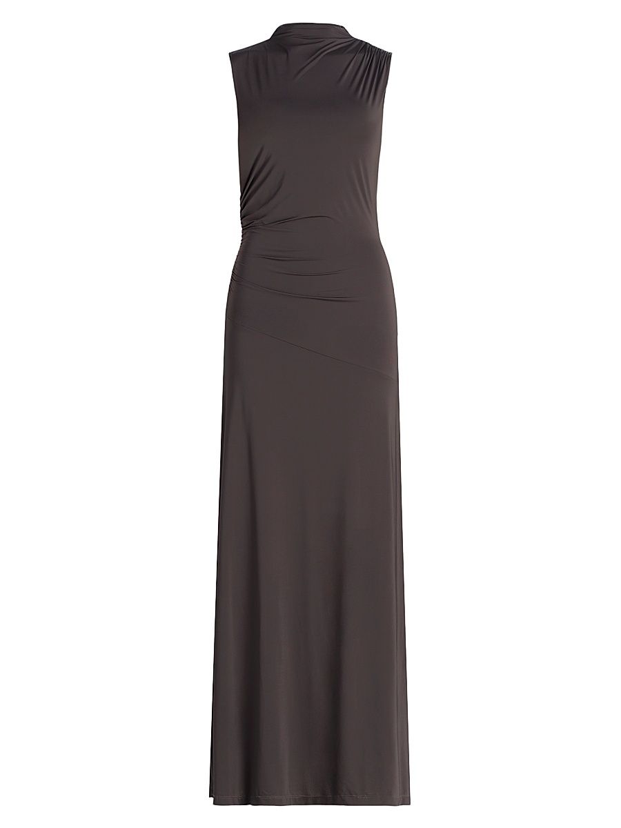 Women's Mick Malu Gathered Maxi Dress - Grey - Size XL