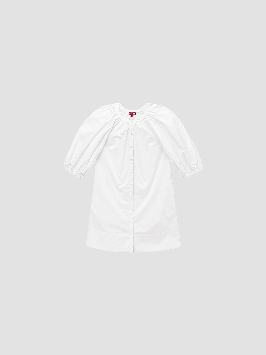 Staud Women's Mini Vincent Dress - White - Size XL