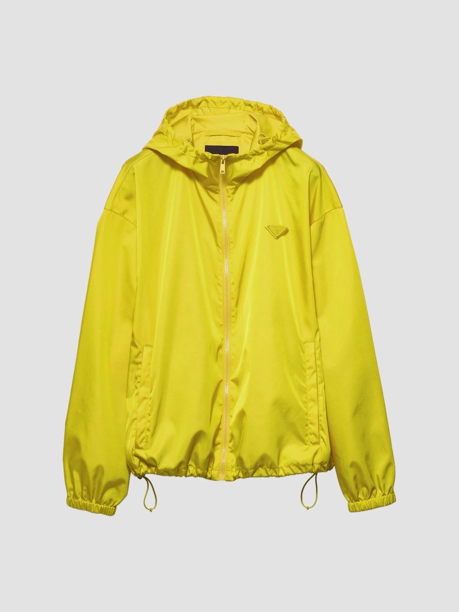 Prada Women's Nylon Rain Jacket - Yellow - Size XXS