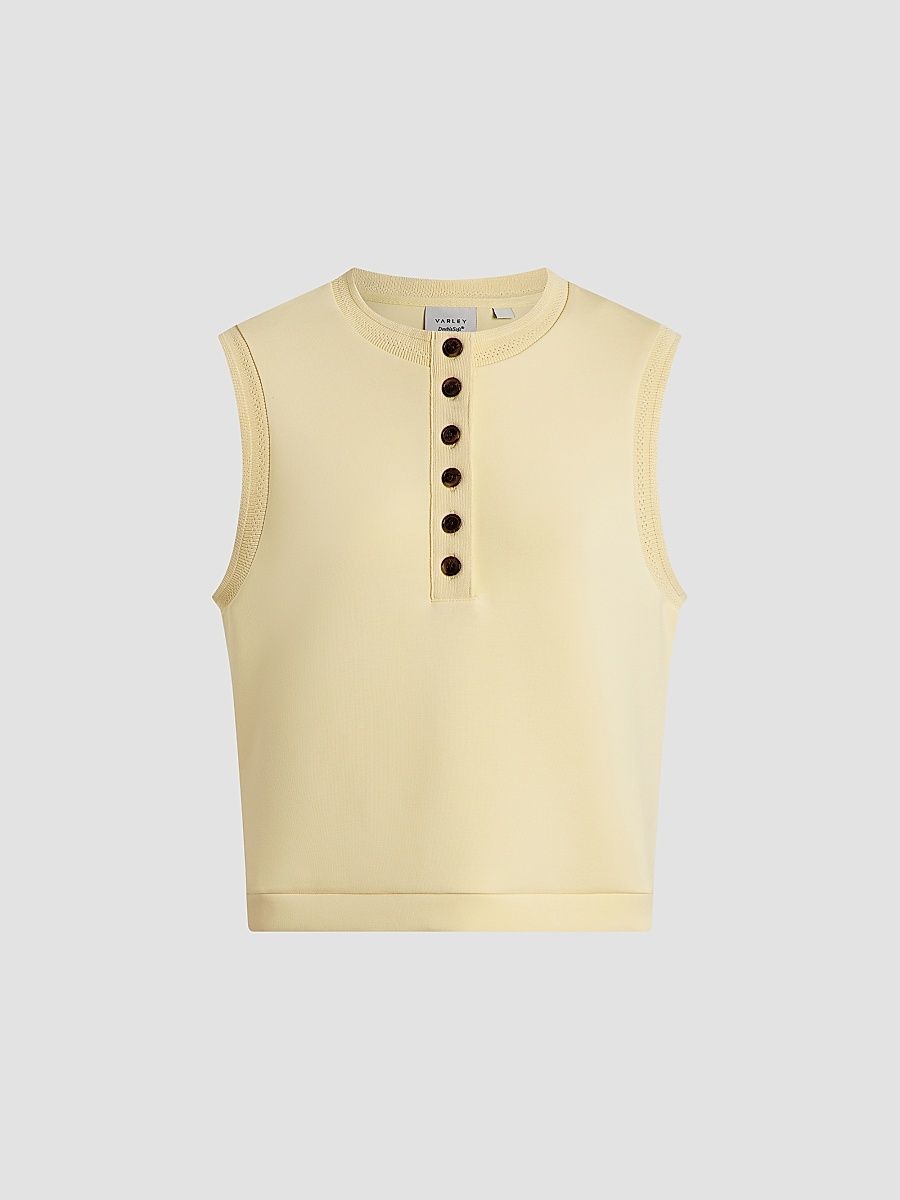 Women's Marla Button-Front Crop Tank - Anise Flower - Size XXS