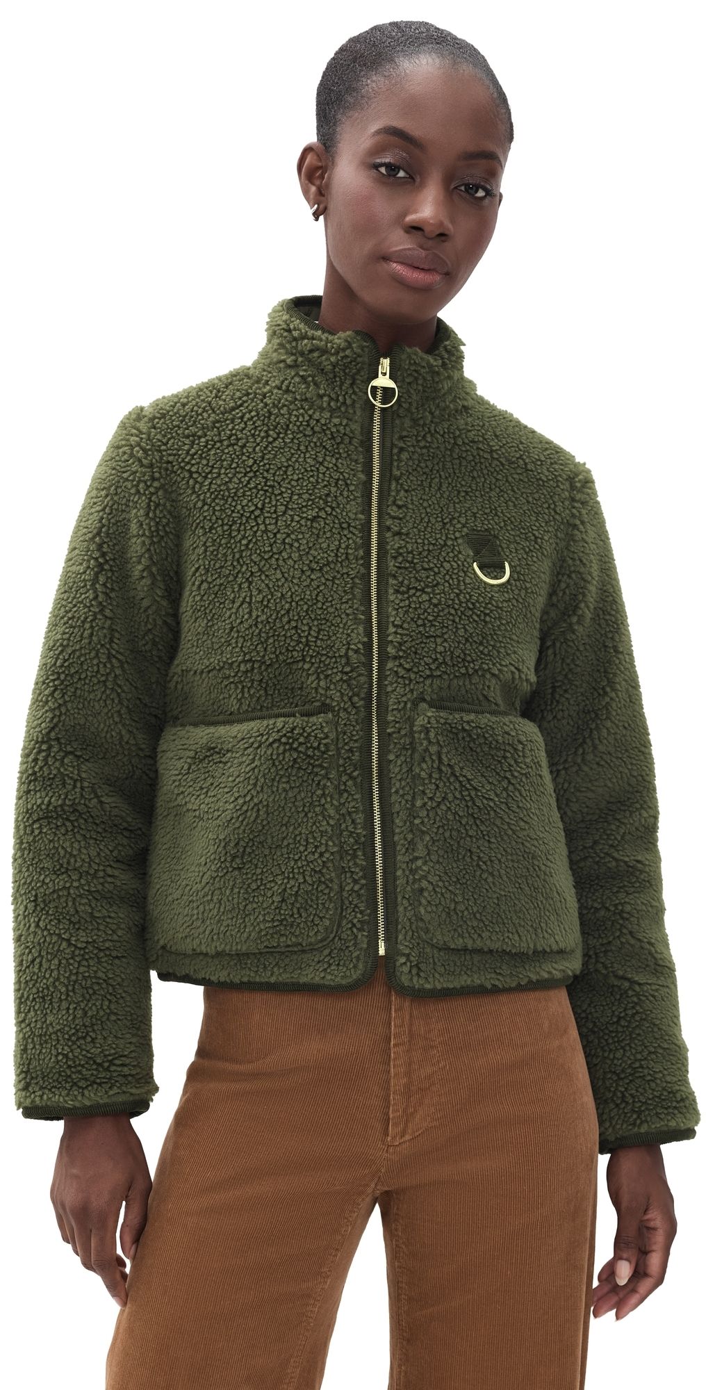 Barbour Elenora Casual Sherpa Jacket Olive 12
